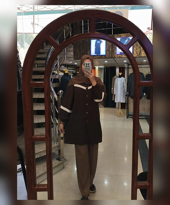 مانتو ویشگا جنس شنل چهارخانه
