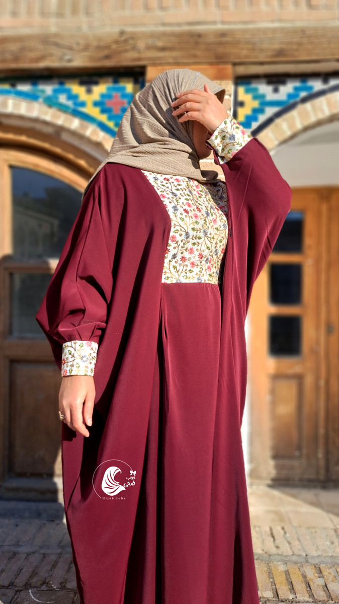 عبا تابان جنس الیزه، رنگ زرشکی