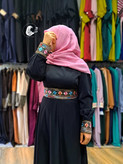 پیراهن مهنا جنس الیزه، رنگ مشکی سایز ۱