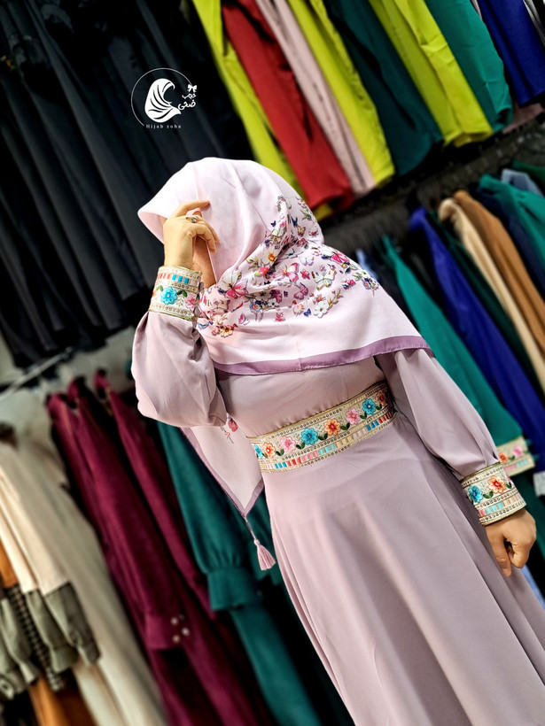 پیراهن مهنا جنس الیزه، رنگ یاسی