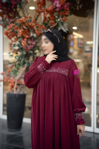 عبا سما VIP جنس الیزه، رنگ زرشکی