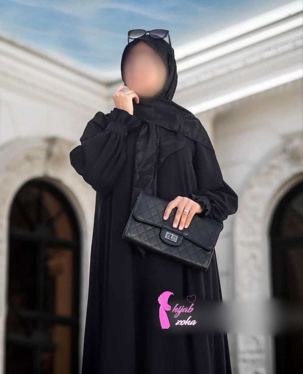 عبا مهدا جنس کرپ الیزه، رنگ مشکی