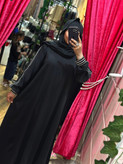 عبا مَحیا رنگ مشکی جنس الیزه