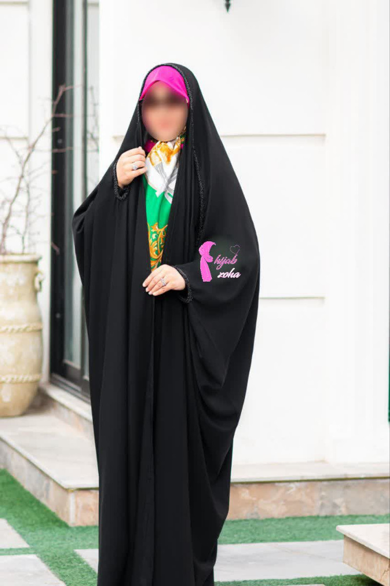 چادر جواهردوزی گندم جنس کرپ پورشه