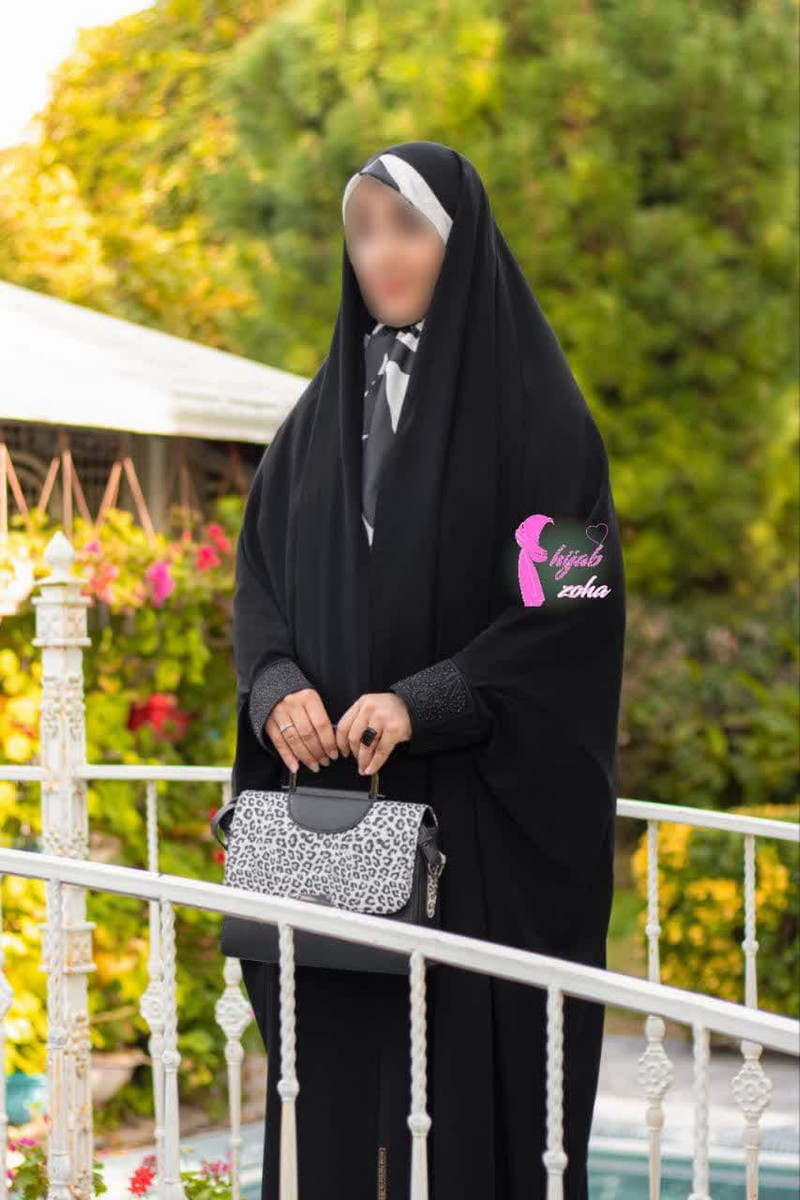 چادر دانشجویی زنانه جنس کرپ ایران مچ نگین