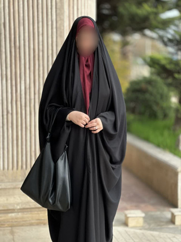 چادر عربی ساده جنس کرپ پورشه