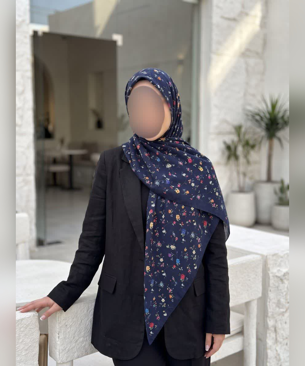 روسری نخی طرح بهارک قواره ۱۴۰