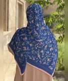 روسری کرپنخ طرح خوشهگل قواره ۱۴۰