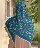 روسری کرپنخ طرح خوشهگل قواره ۱۴۰