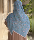 روسری کرپنخ طرح خوشهگل قواره ۱۴۰