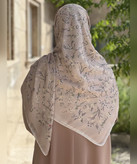 روسری کرپنخ طرح خوشهگل قواره ۱۴۰