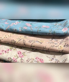 روسری کرپنخ طرح خوشهگل قواره ۱۴۰