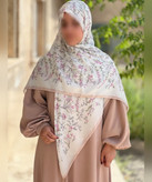 روسری کرپنخ طرح خوشهگل قواره ۱۴۰