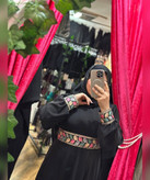 پیراهن مهنا طرح گلبرگ جنس کرپ الیزه