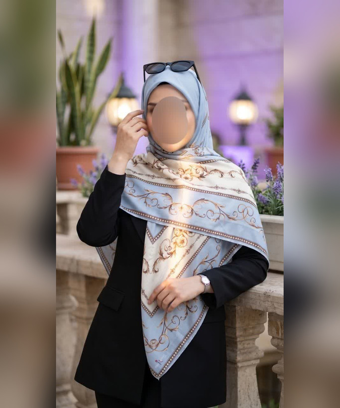 روسری کرپنخ طرح زرنگار قواره ۱۴۰