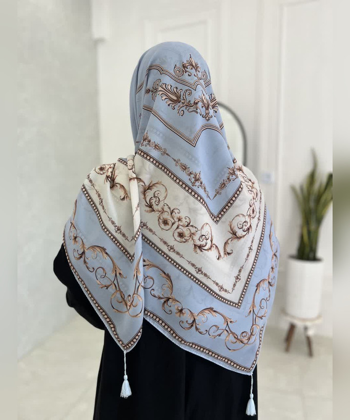 روسری کرپنخ طرح زرنگار قواره ۱۴۰