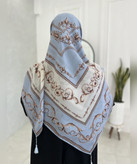 روسری کرپنخ طرح زرنگار قواره ۱۴۰