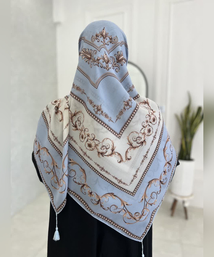 روسری کرپنخ طرح زرنگار قواره ۱۴۰