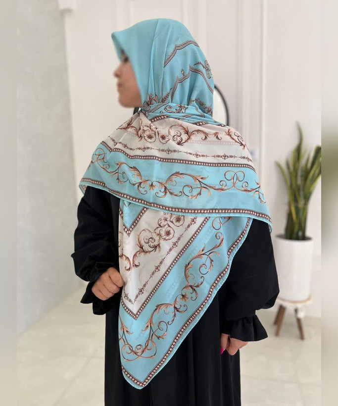 روسری کرپنخ طرح زرنگار قواره ۱۴۰