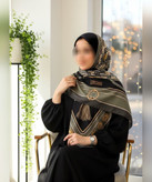 روسری سوپرکرپ طرح سگک و منگوله قواره ۱۴۰