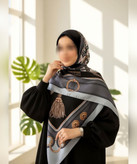 روسری سوپرکرپ طرح سگک و منگوله قواره ۱۴۰